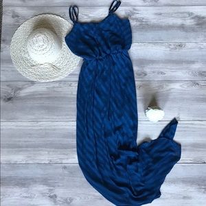 Blue Maxi Dress and Sun Hat!